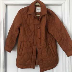 Madewell Primaloft Jacket Oversize Quilted Boxy Fit Brown XS